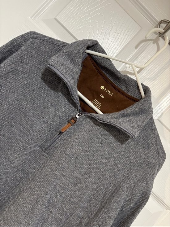 Haggar Other - HAGGAR Quarter Zip Gray Sweater